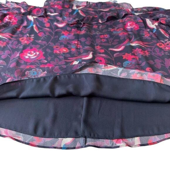 TANYA TAYLOR Purple Floral Georgina plus Silk Top, 2x - Picture 11 of 13